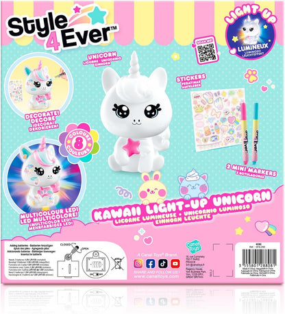 Canal Toys - Style 4 Ever - Eenhoorn Y2K DIY lichtgevend om te versieren - Collector-editie - Creatieve vrije tijd voor kinderen - Wit - OFG 293