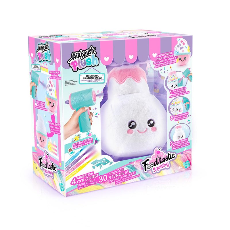 Canal Toys - AirbrushPlush - Squishy Food'Tastic plush animal to decorate with fragrance markers and templates for children from 6 years old - gift idea to decorate it infinitely - AIR 072