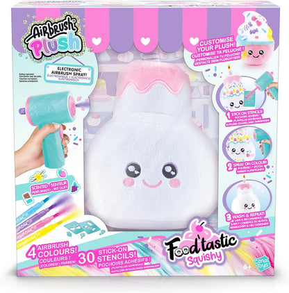Canal Toys - AirbrushPlush - Squishy Food'Tastic plush animal to decorate with fragrance markers and templates for children from 6 years old - gift idea to decorate it infinitely - AIR 072