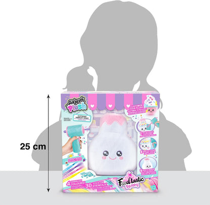 Canal Toys - AirbrushPlush - Squishy Food'Tastic plush animal to decorate with fragrance markers and templates for children from 6 years old - gift idea to decorate it infinitely - AIR 072