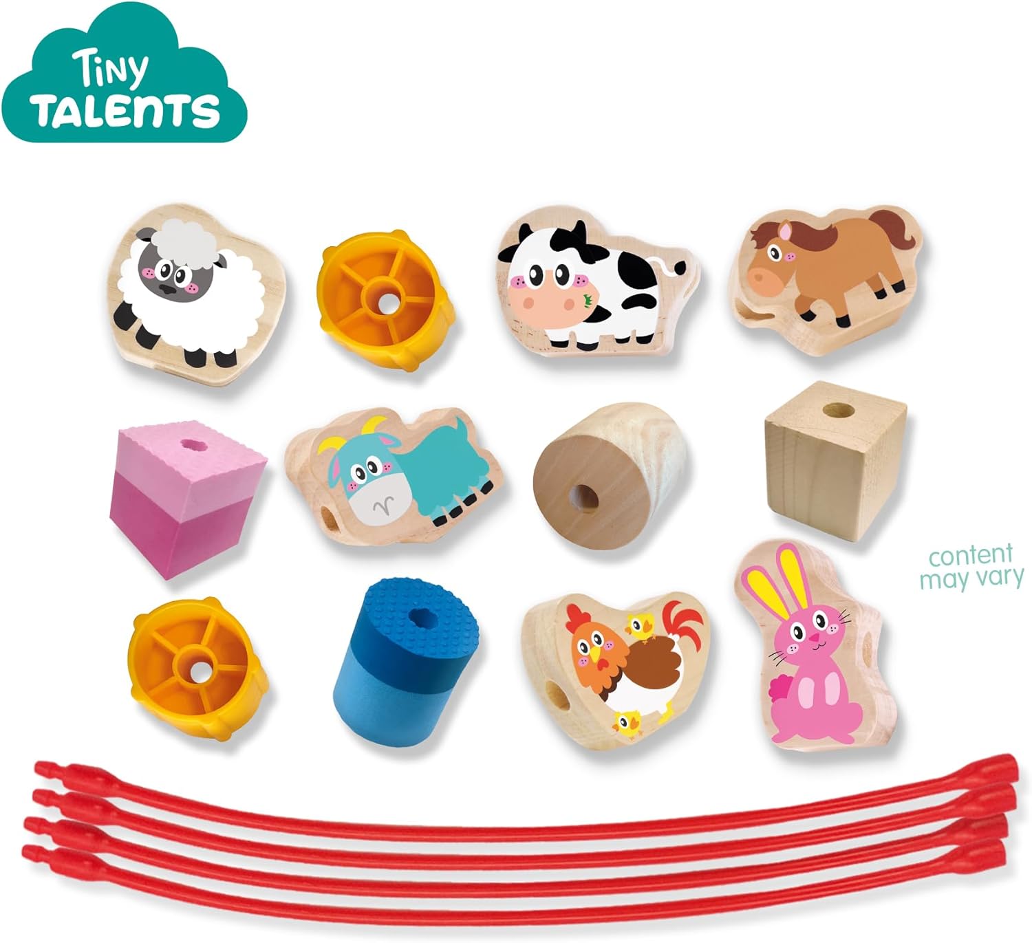 Ses Creative - Lacing Sensory Beads - Farm Animals (S13271)
