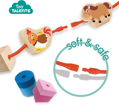 Ses Creative - Lacing Sensory Beads - Farm Animals (S13271)