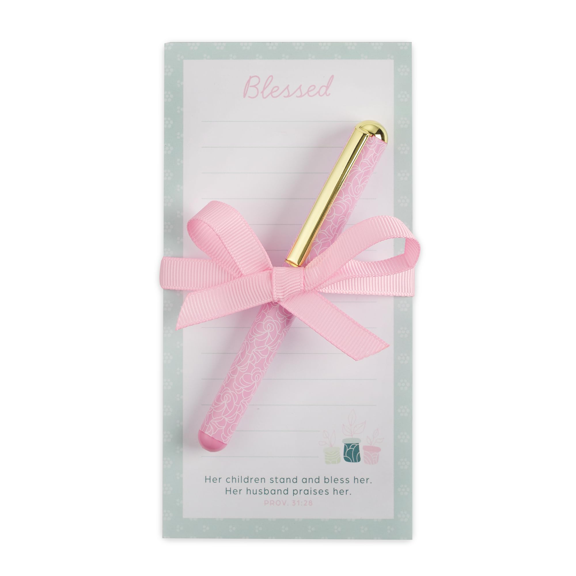 Blessed Magnetic Notepad and Pen Gift Set - Proverbs 31:28