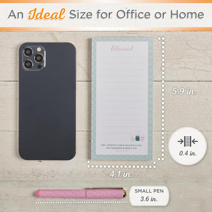 Blessed Magnetic Notepad and Pen Gift Set - Proverbs 31:28