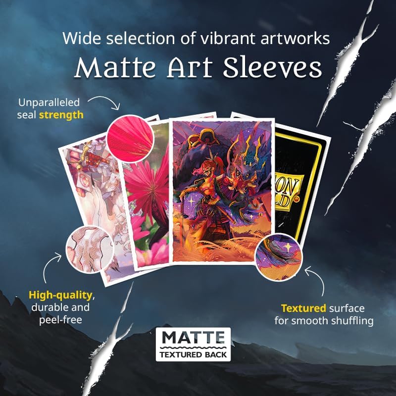 Dragon Shield | Grand Archive Matte Art Sleeves | 100 CT - Smooth & Tough Premium TCG Sleeves | Compatible with Pokemon, One Piece & Magic the Gathering |