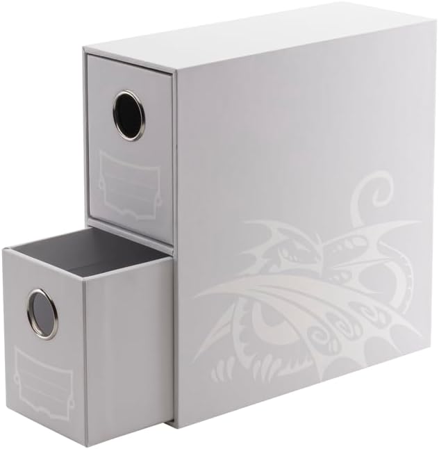 Dragon Shield Fortress | TCG Collection Storage | 2-Card Drawers Vertical - White