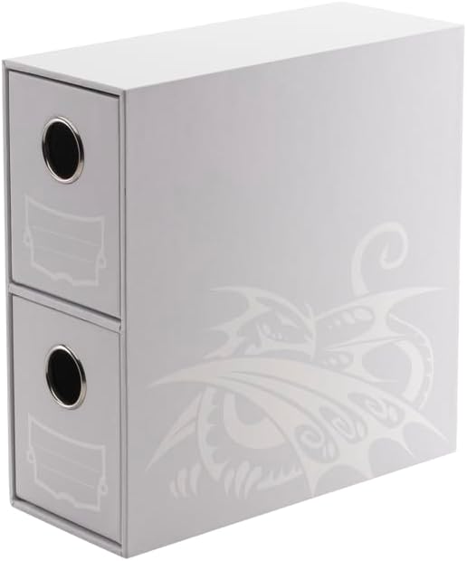Dragon Shield Fortress | TCG Collection Storage | 2-Card Drawers Vertical - White