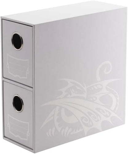 Dragon Shield Fortress | TCG Collection Storage | 2-Card Drawers Vertical - White