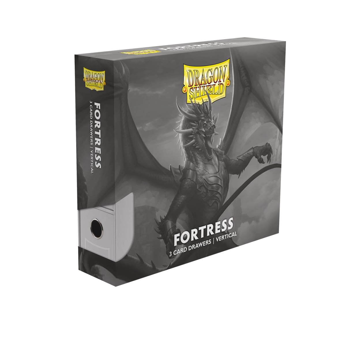 Dragon Shield Fortress | TCG Collection Storage | 3-Card Drawers Vertical - White