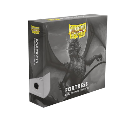 Dragon Shield Fortress | TCG Collection Storage | 3-Card Drawers Vertical - White