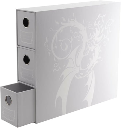 Dragon Shield Fortress | TCG Collection Storage | 3-Card Drawers Vertical - White