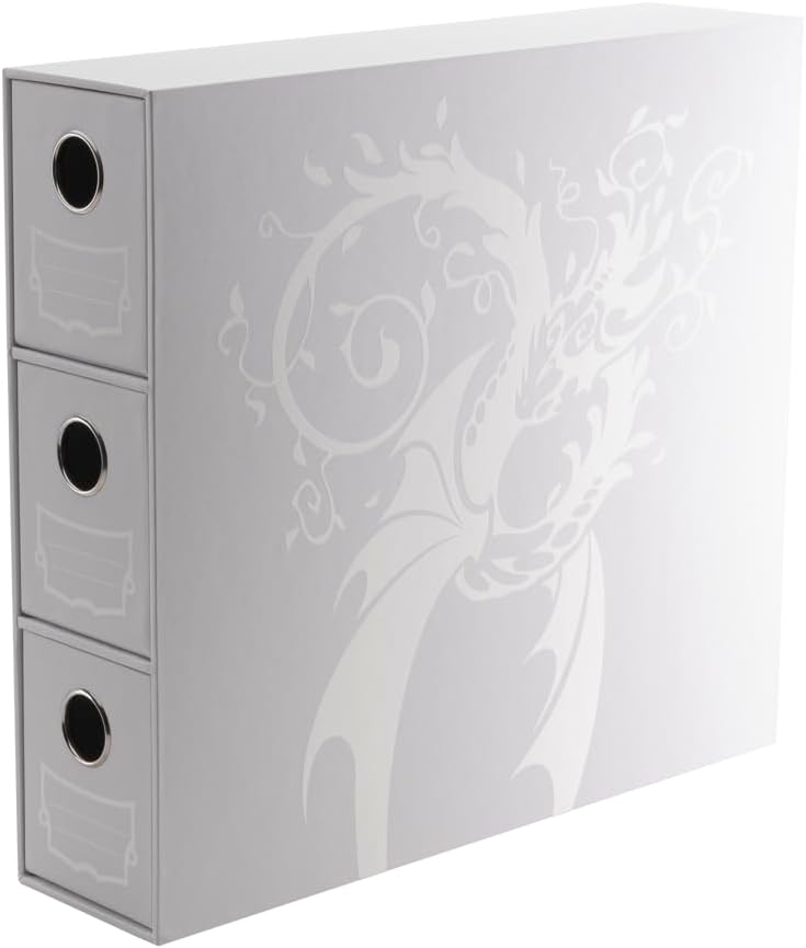 Dragon Shield Fortress | TCG Collection Storage | 3-Card Drawers Vertical - White