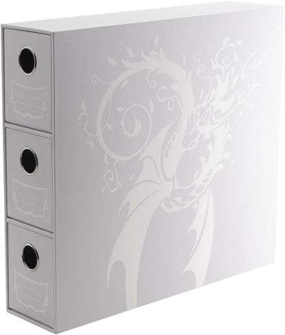Dragon Shield Fortress | TCG Collection Storage | 3-Card Drawers Vertical - White