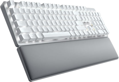 Razer Pro Type Ultra - Wireless Mechanical Keyboard for Maximum Productivity (Yellow Silent and Linear Keyboard Switches, Wrist Rest, Multi-Device Dongle, Bluetooth) QWERTY UK Layout | White
