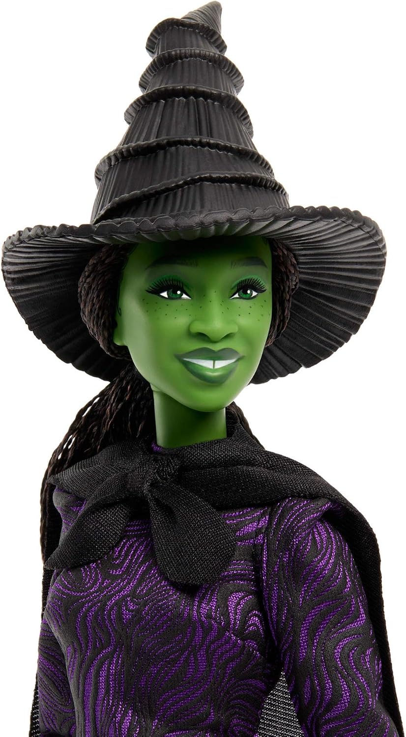 Mattel Universal Pictures’ Wicked Elphaba Thropp Fashion Doll with Removable Outfit & 7 Points of Articulation, Inspired by the Movie, JMG23