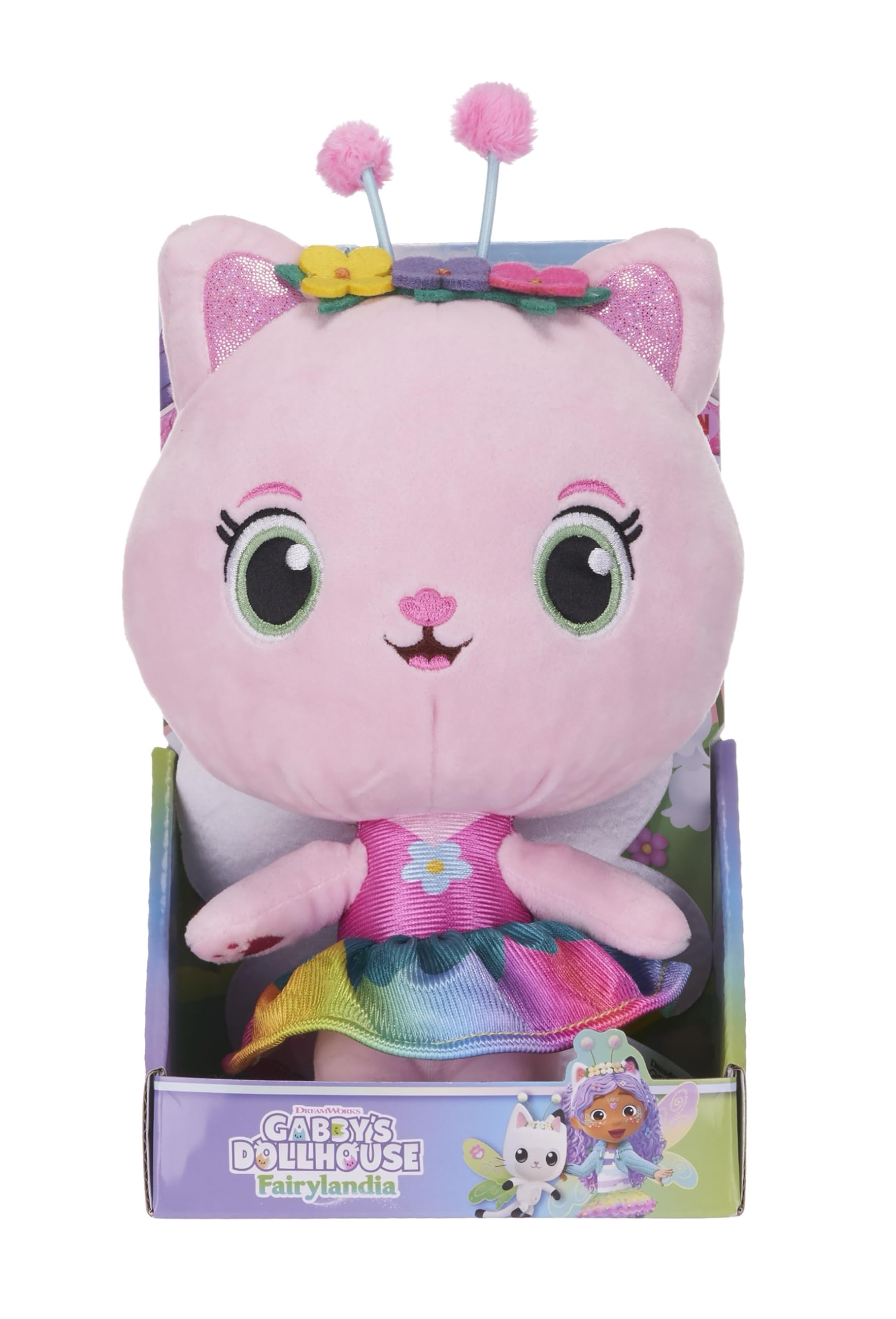 Gabby's Dollhouse 10" / 25Cm Fairylandia Rainbow Kitty Fairy Soft Plush Toy