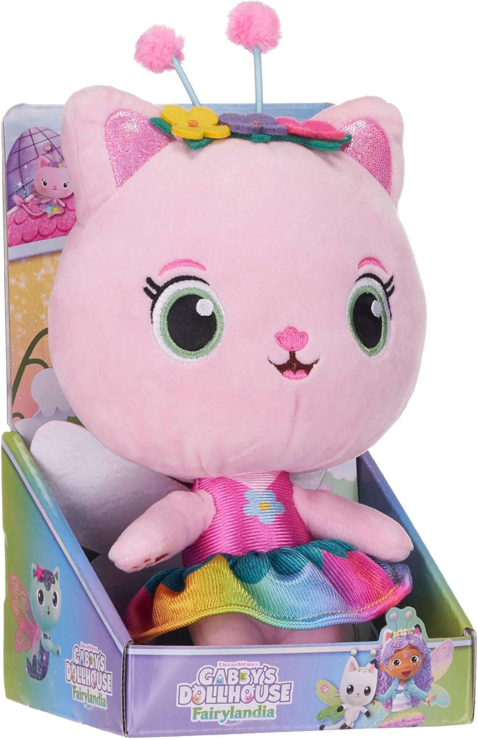 Gabby's Dollhouse 10" / 25Cm Fairylandia Rainbow Kitty Fairy Soft Plush Toy