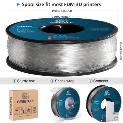 Geeetech - TPU Transparant (1.75mm - 1kg)