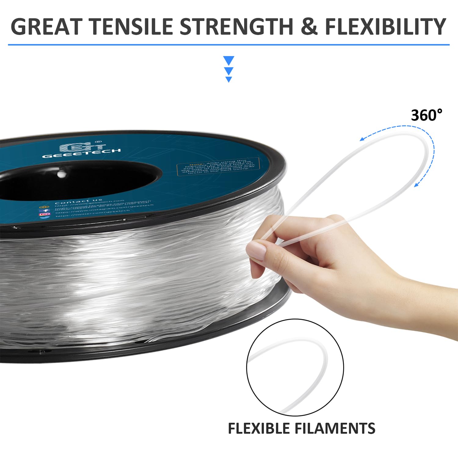 Geeetech - TPU Transparant (1.75mm - 1kg)