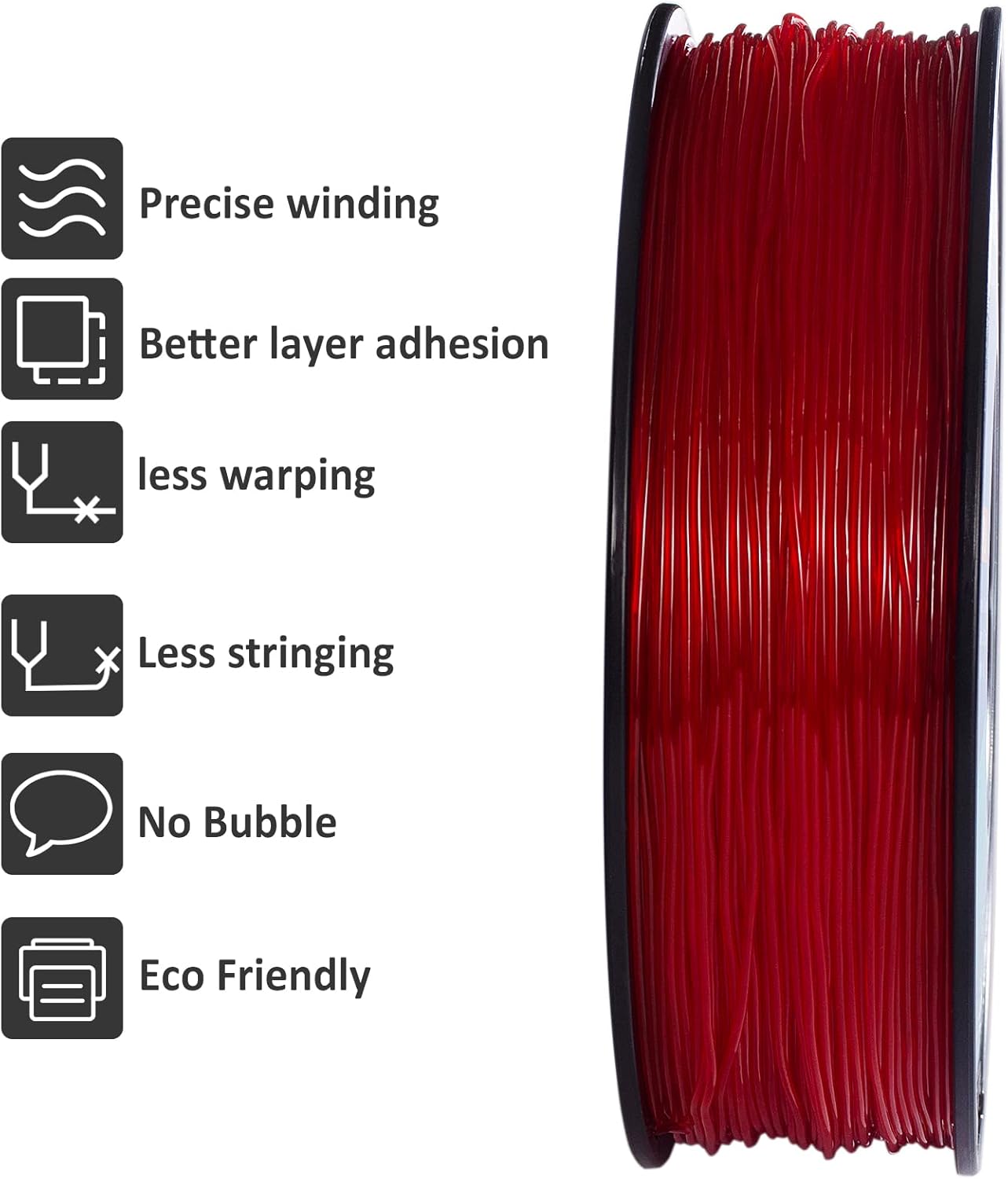 Geeetech - TPU Transparant Red (1.75mm - 1kg)
