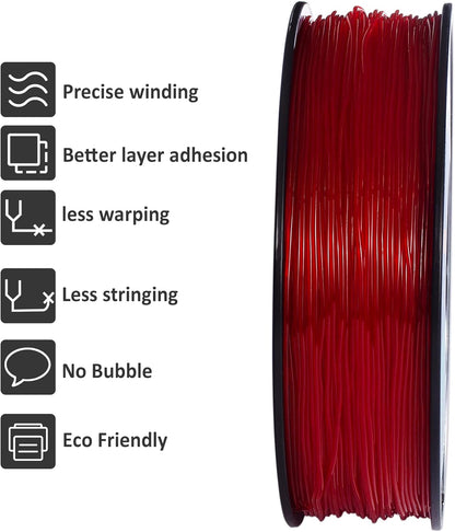 Geeetech - TPU Transparant Red (1.75mm - 1kg)