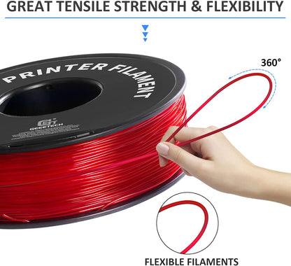 Geeetech - TPU Transparant Red (1.75mm - 1kg)