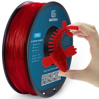 Geeetech - TPU Transparant Red (1.75mm - 1kg)
