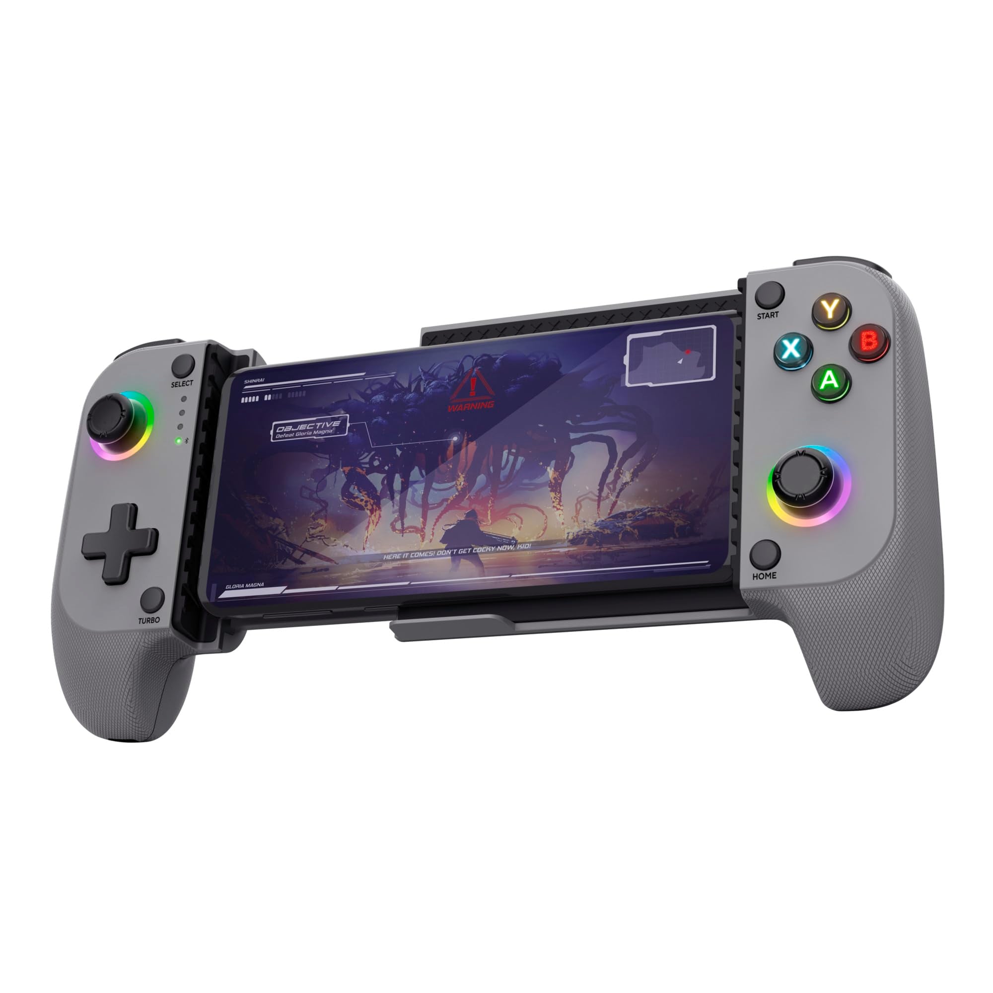 Trust GXT 735G Mylox Bluetooth Mobile Gaming Controller for Iphone/Android / PS5 / Xbox, 12h Playtime, Dual Feedback Vibration, RGB Lighting, Handheld Phone Controller Wireless Gamepad