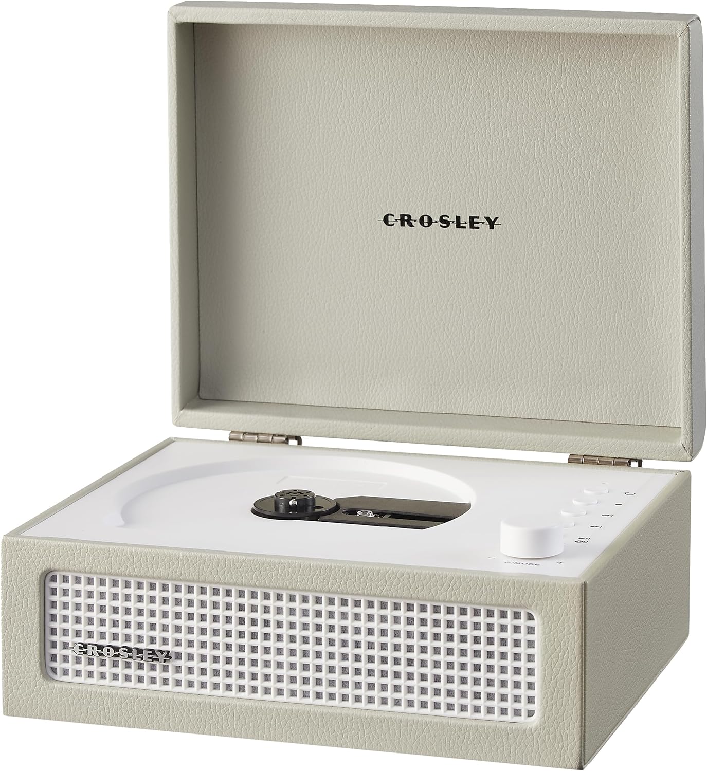 Crosley CR3517A-DU Voyager - Lettore CD portatile retrò con altoparlanti stereo Bluetooth e radio FM, Dune