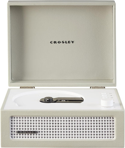 Crosley CR3517A-DU Voyager - Lettore CD portatile retrò con altoparlanti stereo Bluetooth e radio FM, Dune