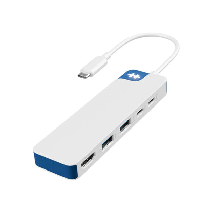 HyperDrive Flex 5-Port USB C Hub Multiport Adapter for Crisp Visuals, Fast Transfers, Charging — HDMI 4K30Hz, 100W Power Delivery, 5Gbps, 2X USB-A — Windows, Chrome, Mac (Blue