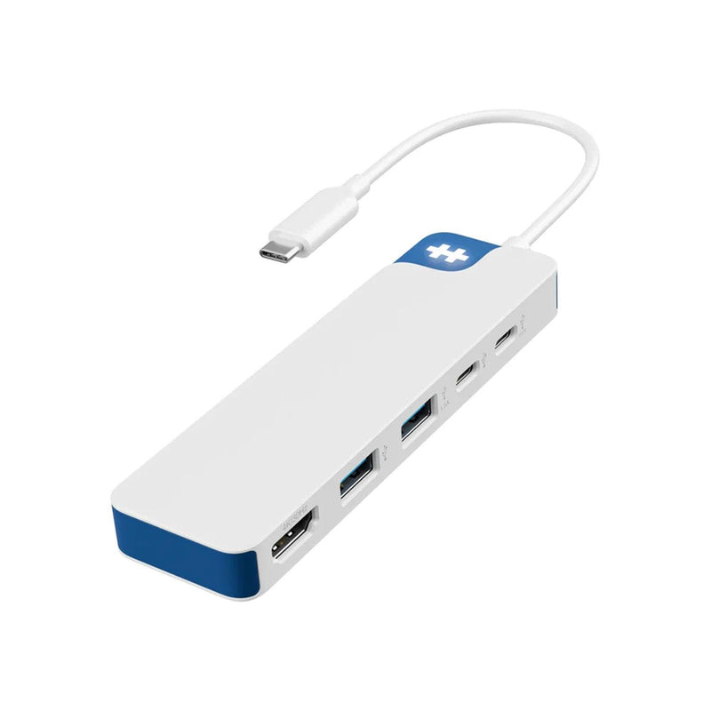 HyperDrive Flex 5-Port USB C Hub Multiport Adapter for Crisp Visuals, Fast Transfers, Charging — HDMI 4K30Hz, 100W Power Delivery, 5Gbps, 2X USB-A — Windows, Chrome, Mac (Blue