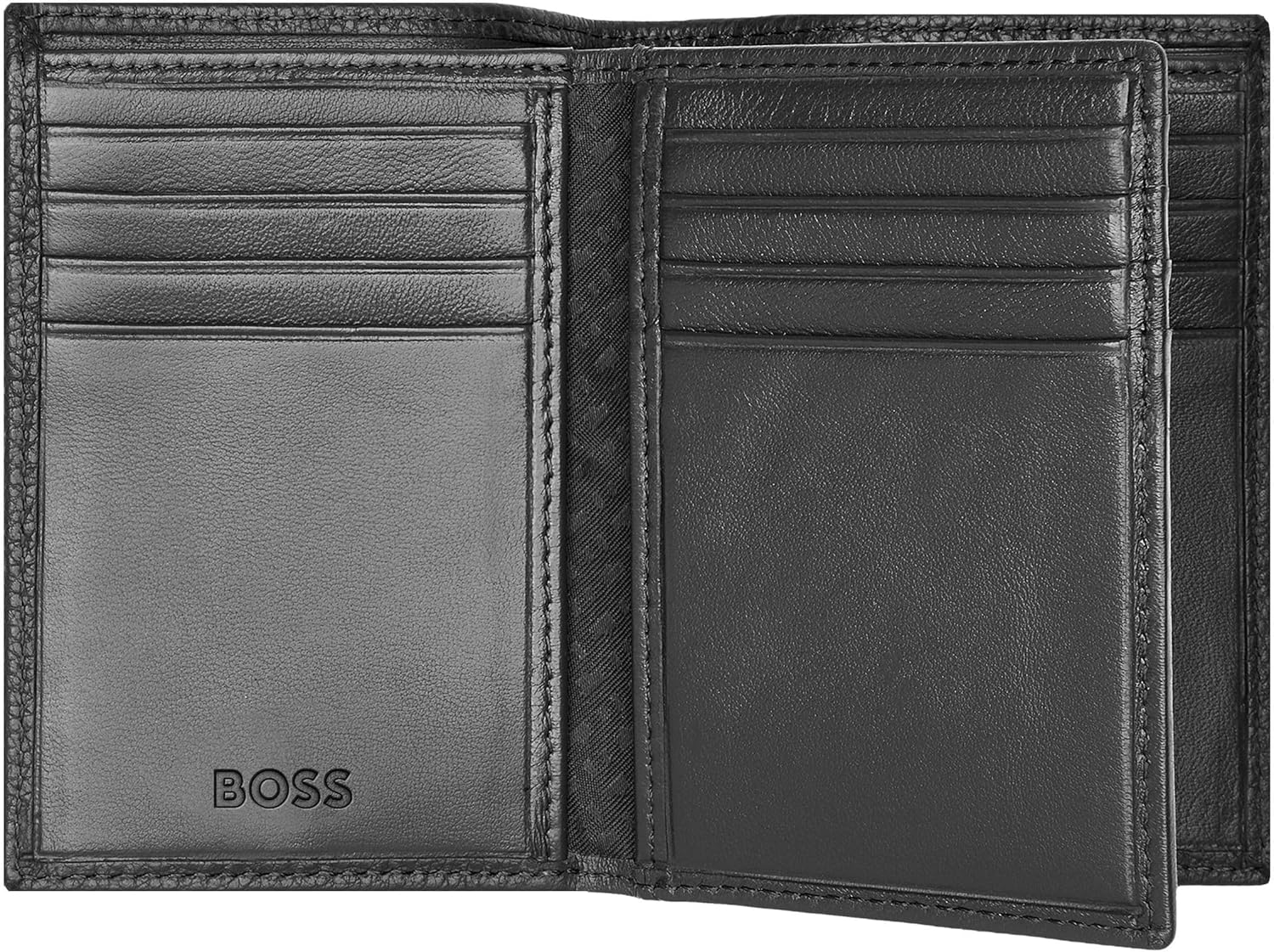 Classic Grained Triple Card Holder, Black, 16.2, Classic
