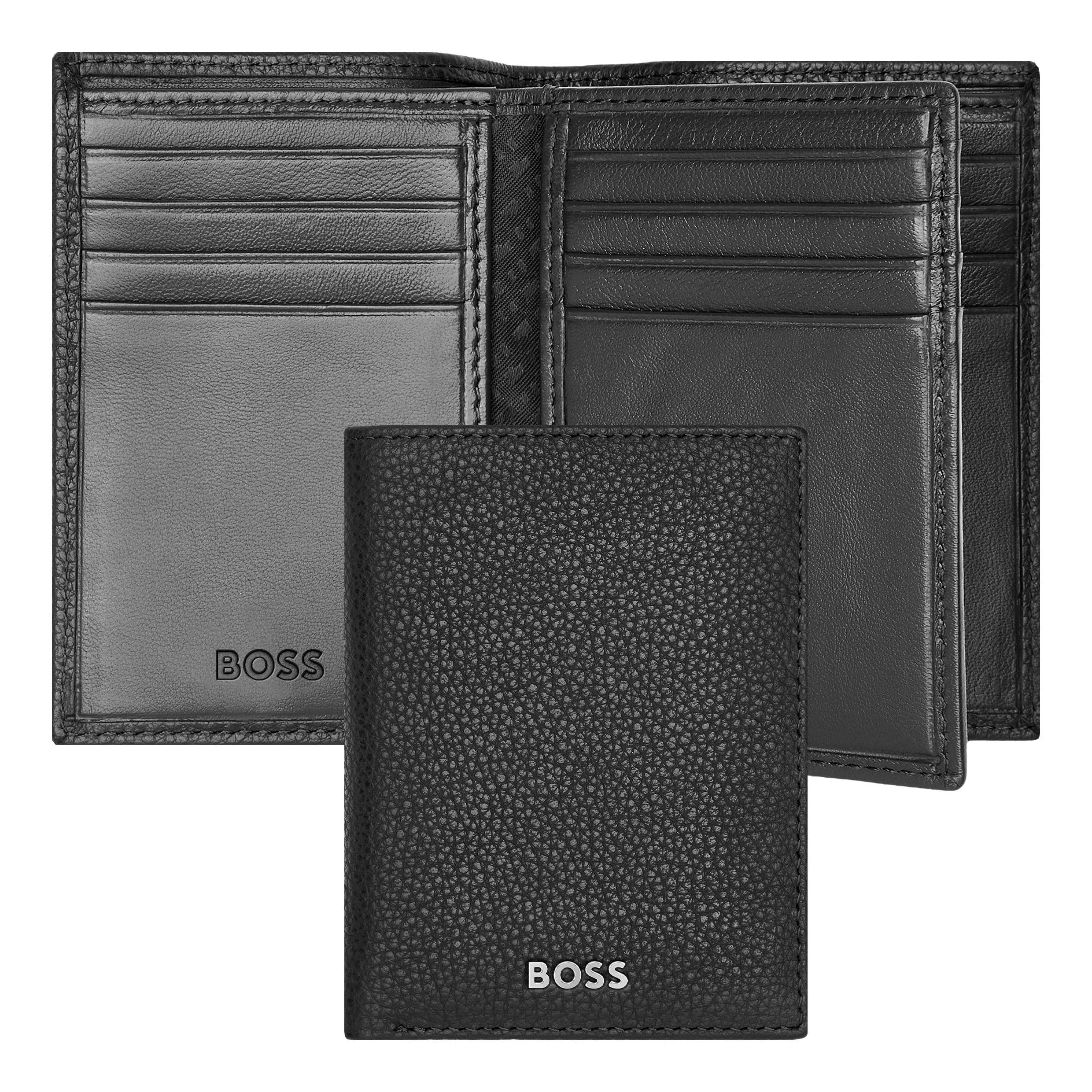 Classic Grained Triple Card Holder, Black, 16.2, Classic