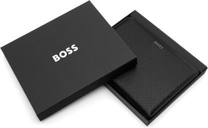Hugo Boss A5 Conference Folder Monogram Zipped Black