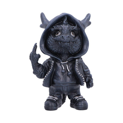 Playing with Fire Dragon Figurine 16.2cm – Gothic Hoodie Dragon Ornament, Humorous Fantasy Collectible