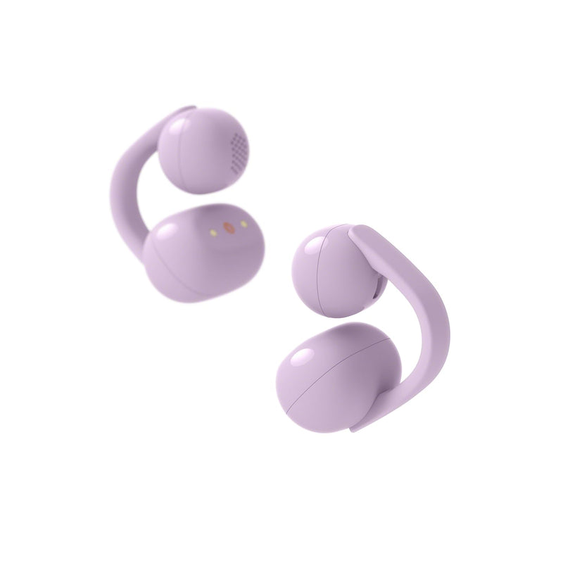 Sony LinkBuds Clip cuffie open-ear, design a clip confortevole, 3 modalità di ascolto, IPX4, chiamate nitide, batteria fino a 37 ore, assistente vocale AI, controllo touch, iOS e Android – Lavender