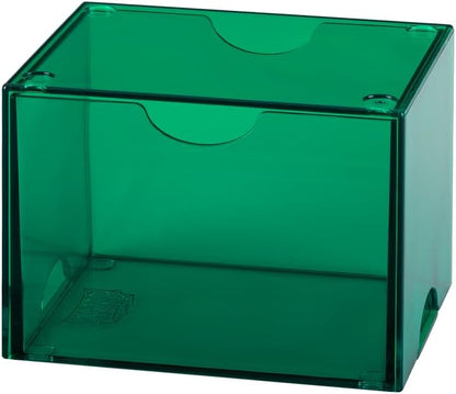 Dragon Shield Strongbox Deck Box Clear Green, Holds 100+ Double Sleeved Cards, Acrylic TCG Storage Case, Vacuum Seal Closure, Stackable, Display Lid, 83.5 x 106 x 75.5 mm