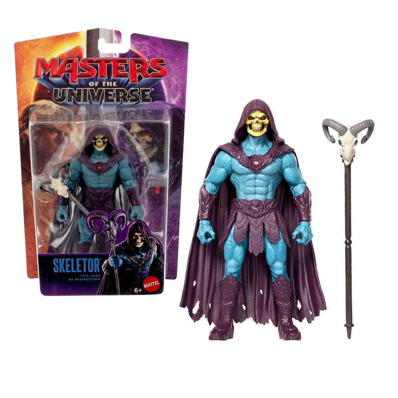Masters of the Universe Movie Skeletor 5.5 Inch Action Figure Villain Toy, Content Accurate, 14 Movable Joints & Ram Head Havoc Staff, JKH92