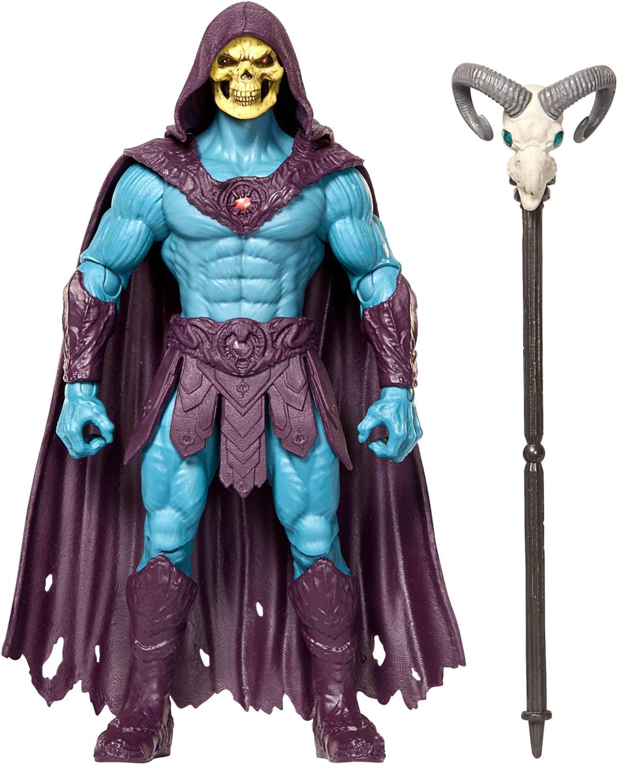 Masters of the Universe Movie Skeletor 5.5 Inch Action Figure Villain Toy, Content Accurate, 14 Movable Joints & Ram Head Havoc Staff, JKH92