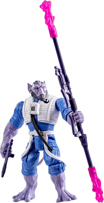 Star Wars ActionVerse Zeb Orrelios 11-cm Action Figure & Accessories, Reusable Accessory Storage Rack, Toys for Boys & Girls Ages 4+