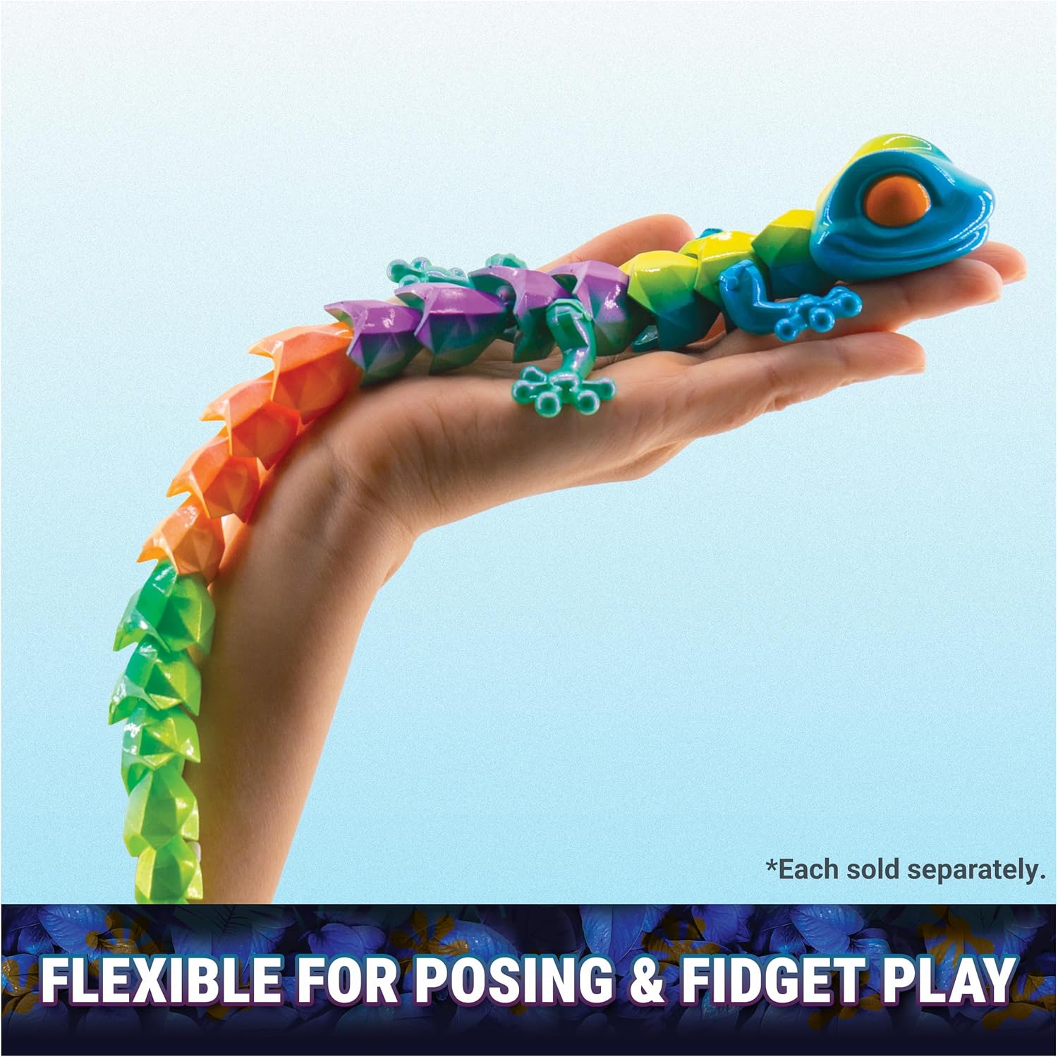 Gecko, 22.8 cm Collectible Articulated Gecko Toy Figure for Kids & Adults, Blind Box, Fidget Toys for Home Office & Desk Decor (Styles May Vary)