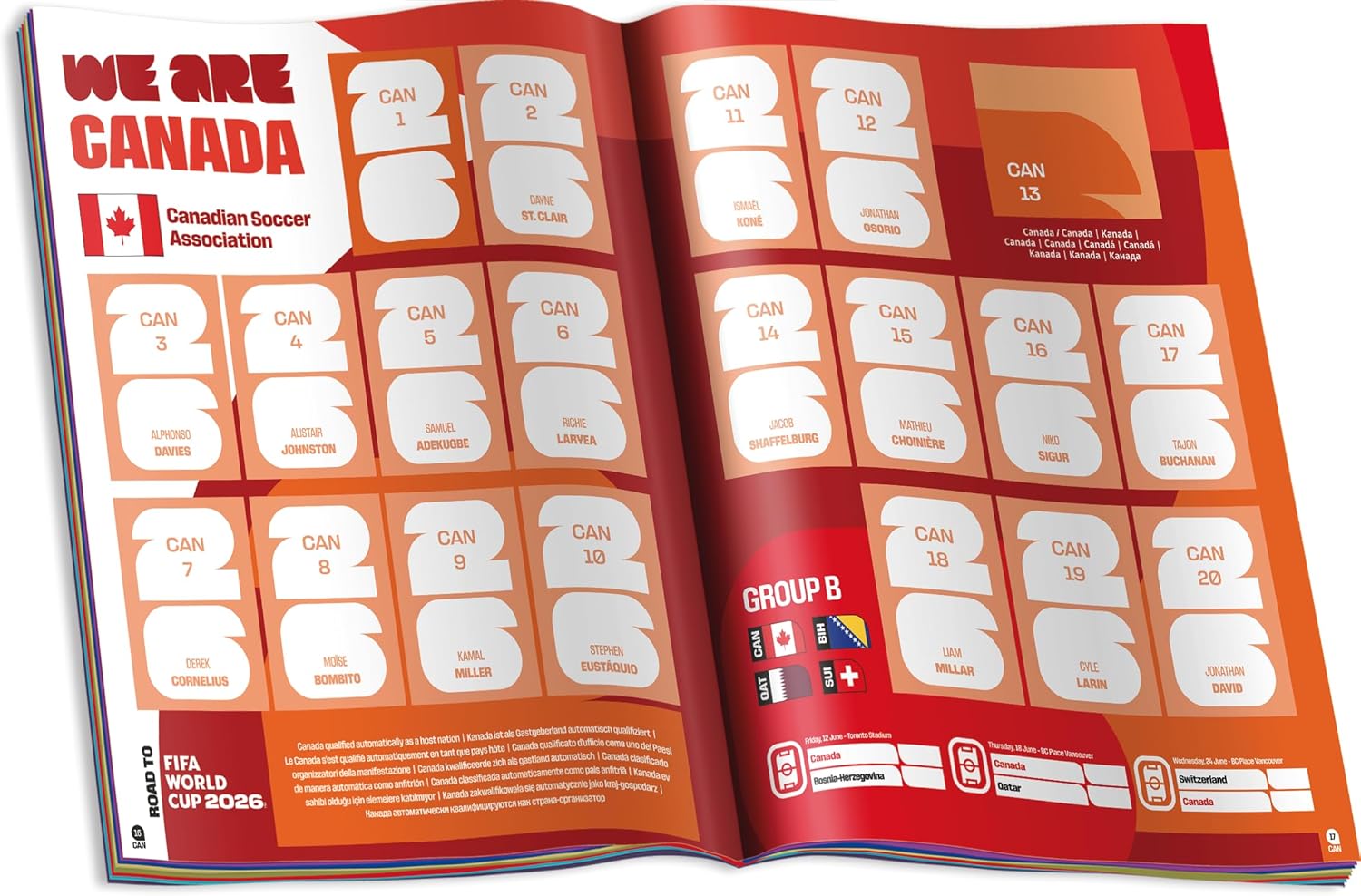 Panini FIFA Wereldbeker 2026 Stickeralbum, Multicolor