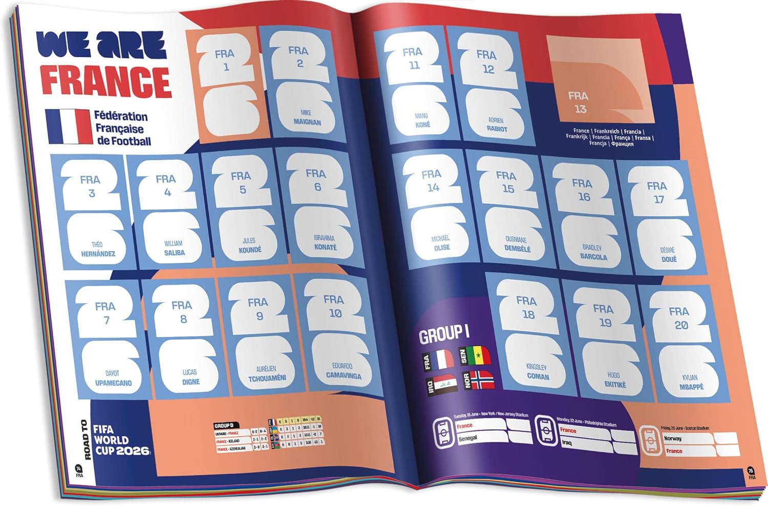 Panini FIFA Wereldbeker 2026 Stickeralbum, Multicolor