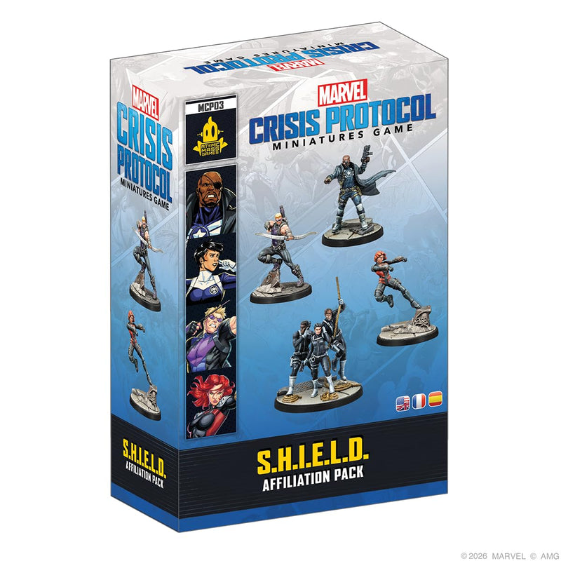 Asmodee | Marvel: Crisis Protocol - S.H.I.E.L.D Affiliation Pack | Miniatures Game | Ages 14+ | 2 Players | 90 Minutes Playing Time