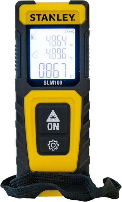 Stanley - Laserafstandsmeter Slm100 - 30M - Elektra-Meetapparatuur - Lasers - 1 Stuk(S)