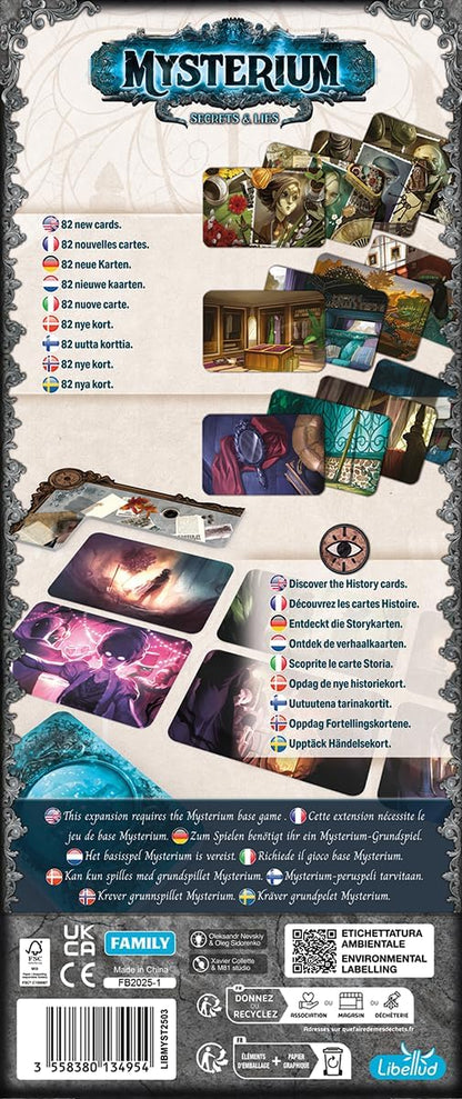 Asmodee | Mysterium Refresh: Secrets & Lies | Board Game Expansion | Ages 10+ | 2-7 Players | 40+ Minutes Playing Time