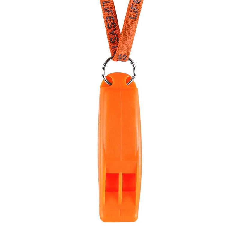 Lifesystems Safety And Emergency Whistle With Lanyard for Outdoors, Mountaineering, Boating And Signalling, Orange