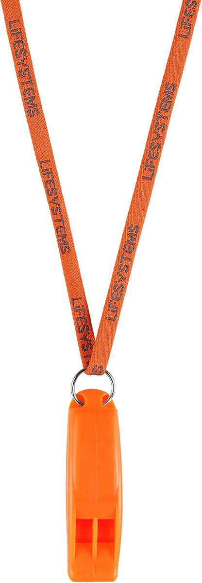 Lifesystems Safety And Emergency Whistle With Lanyard for Outdoors, Mountaineering, Boating And Signalling, Orange