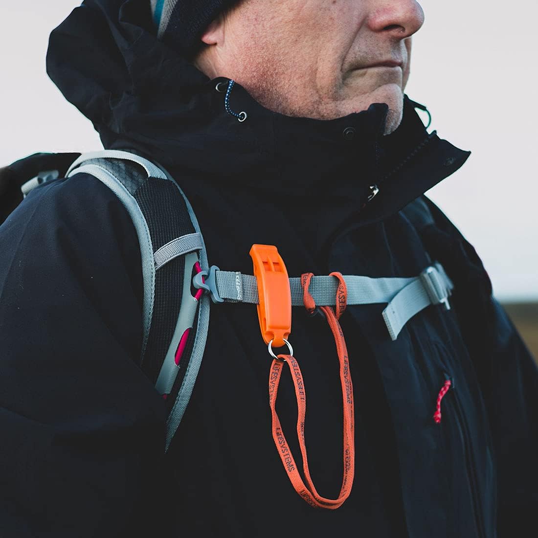 Lifesystems Safety And Emergency Whistle With Lanyard for Outdoors, Mountaineering, Boating And Signalling, Orange